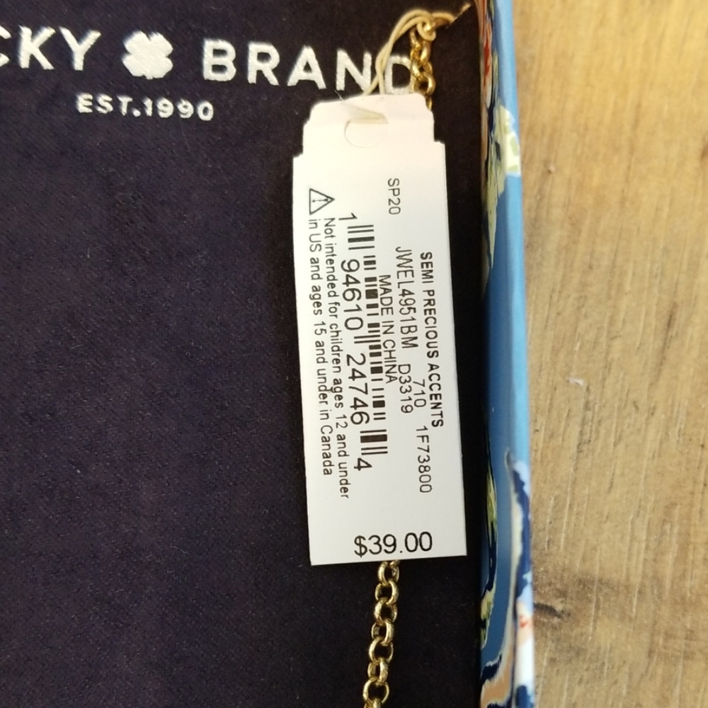 LUCKY BRAND SEMI PRECIOUS ACCENTS NECKLACE - Picture 2 of 4